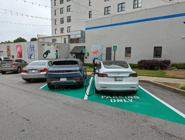 Indigo Level 2 charger at an office building